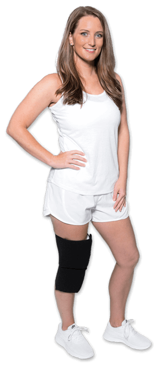 Woman Ambulation wearing a SMI Knee Wrap