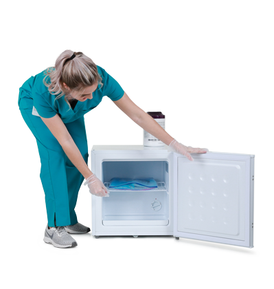 Nurse with an SMI Freezer