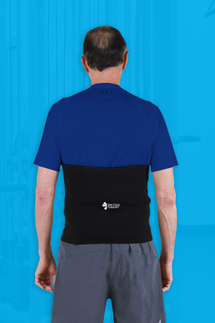 Man wearing a SMI Ab Binder/Lumbar Support from behind