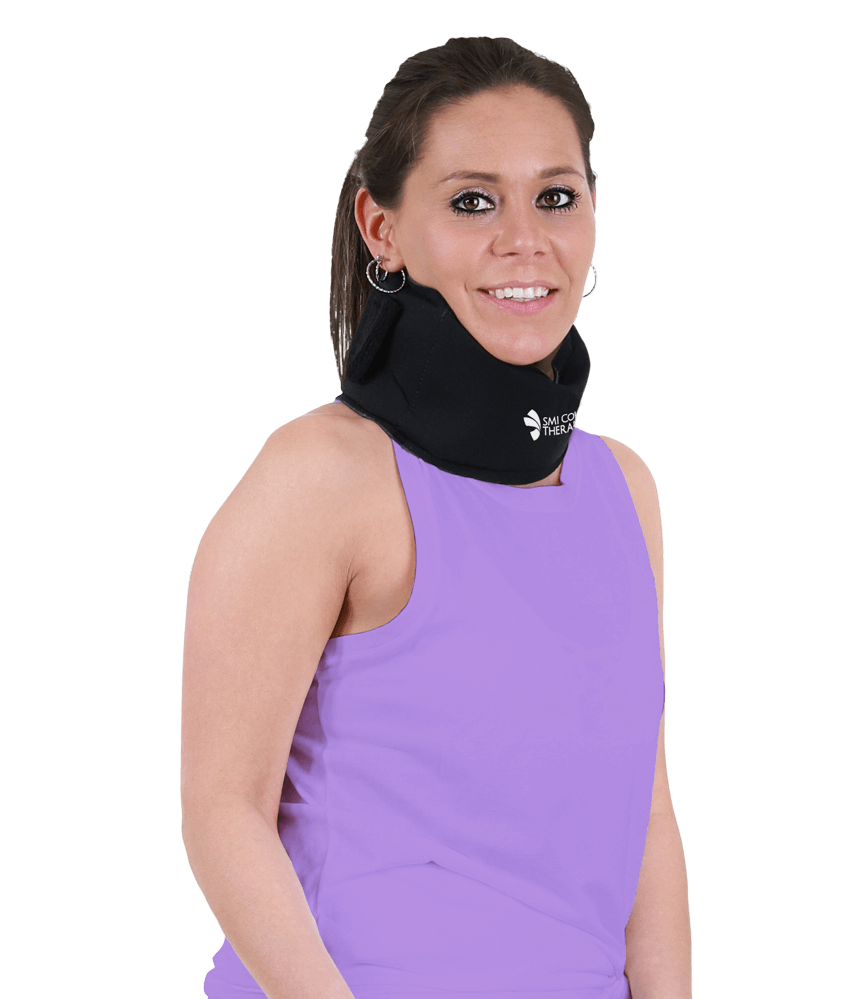 Woman wearing a SMI Neck Wrap