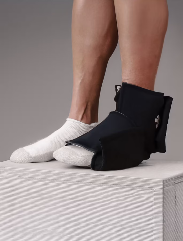 Closeup of a Woman Wearing an SMI Foot & Ankle Wrap