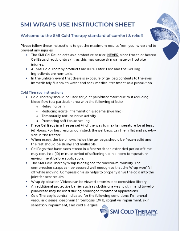 SMI Wraps Use Instruction Sheet