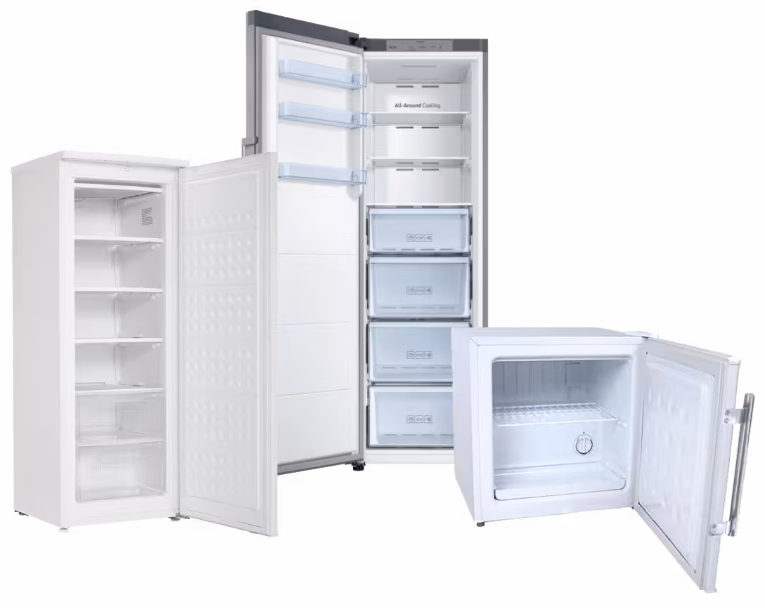 3 different sizes of SMI supplied freezers